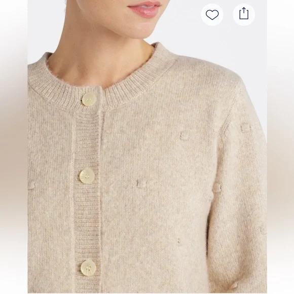 Bobeau Bobbi Jacquard Dot Cardigan - Picture 5 of 8